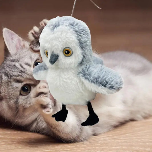 Interactive Chirping Plush Bird Toy