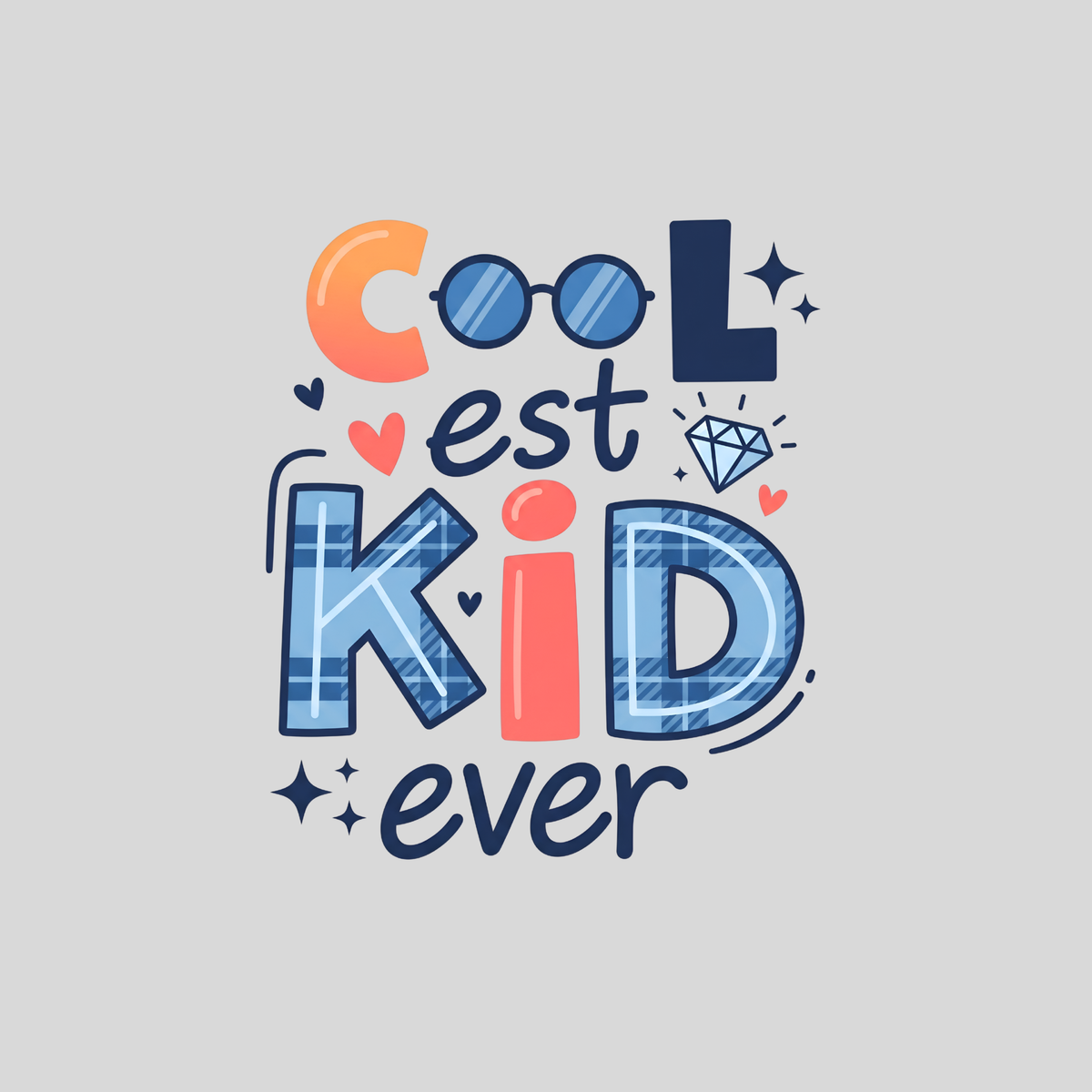 Vritus coolest kid ever dog tshirt - Grey