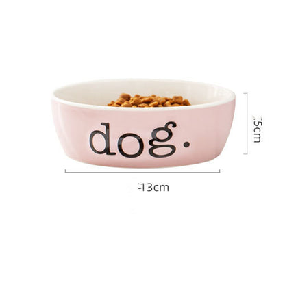 Ceramic Pet Bowl with Anti-Spill Design