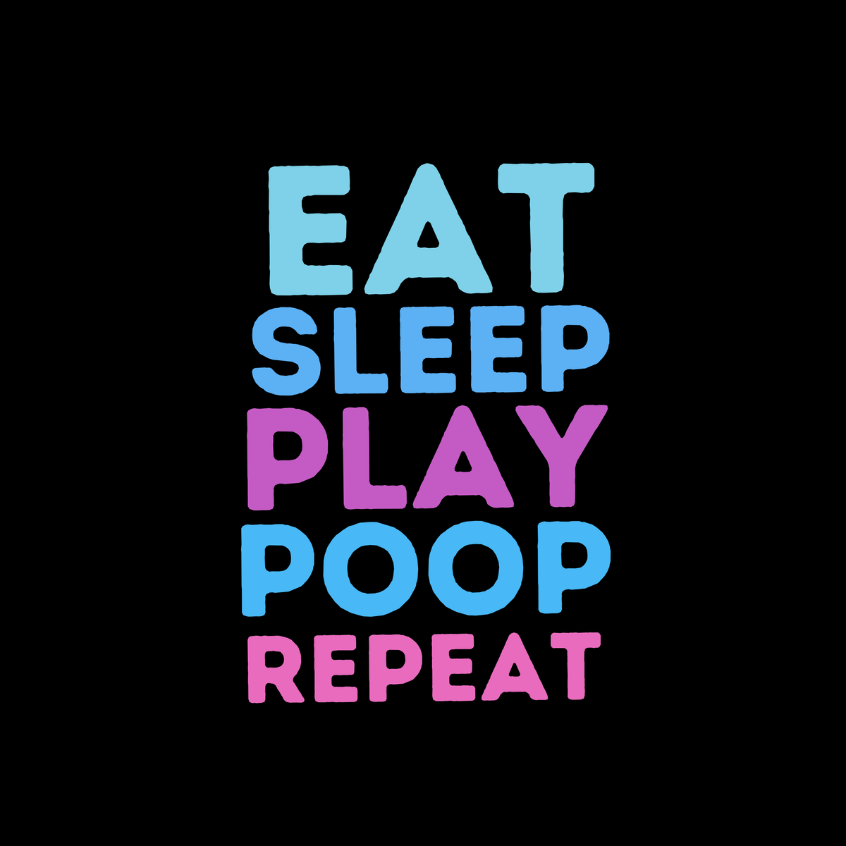 Vritus Eat Sleep Repeat  tshirt - Black