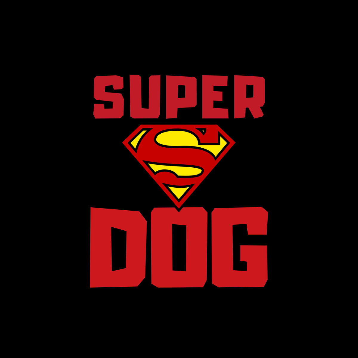 Vritus Super Dog  Tshirt - Black