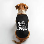 Vritus Life is better with dogs Tshirt- Black