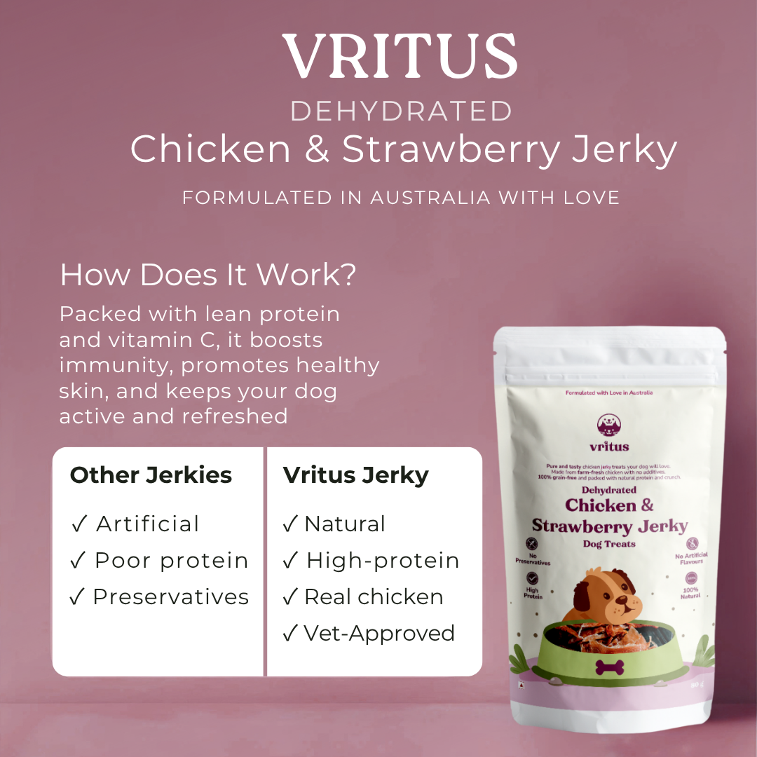 Chicken Jerky | Strawberry Flavour