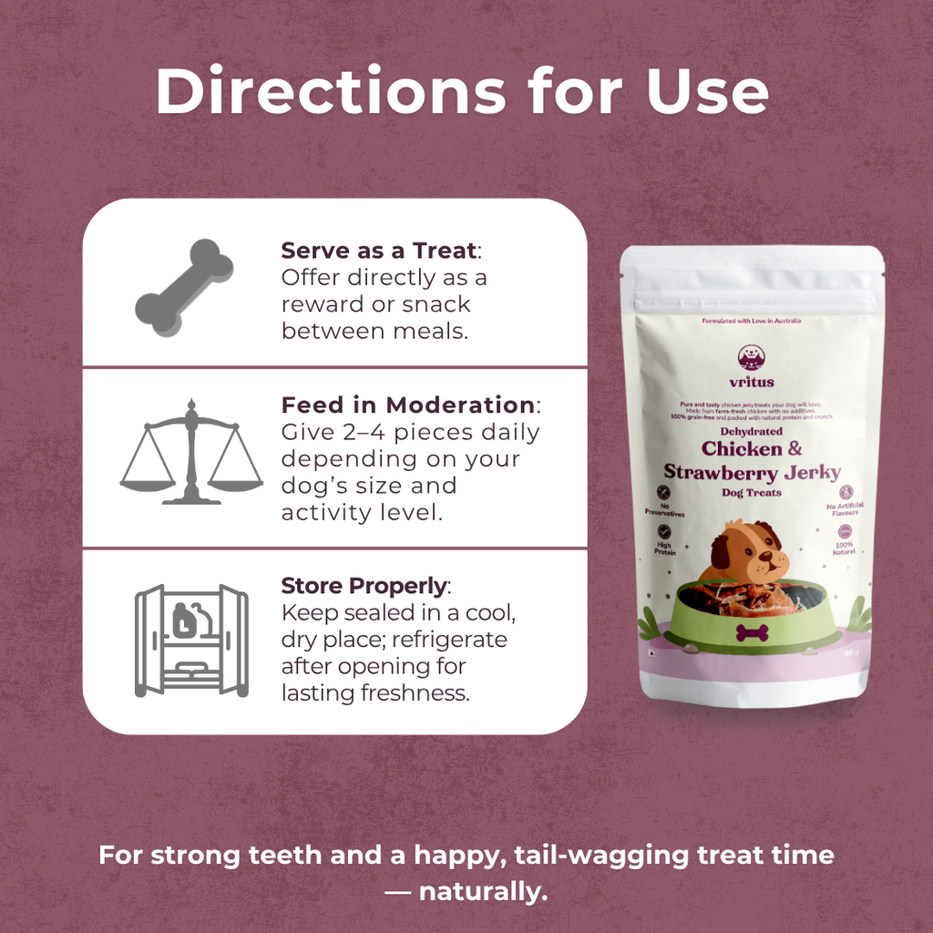 Chicken Jerky | Strawberry Flavour