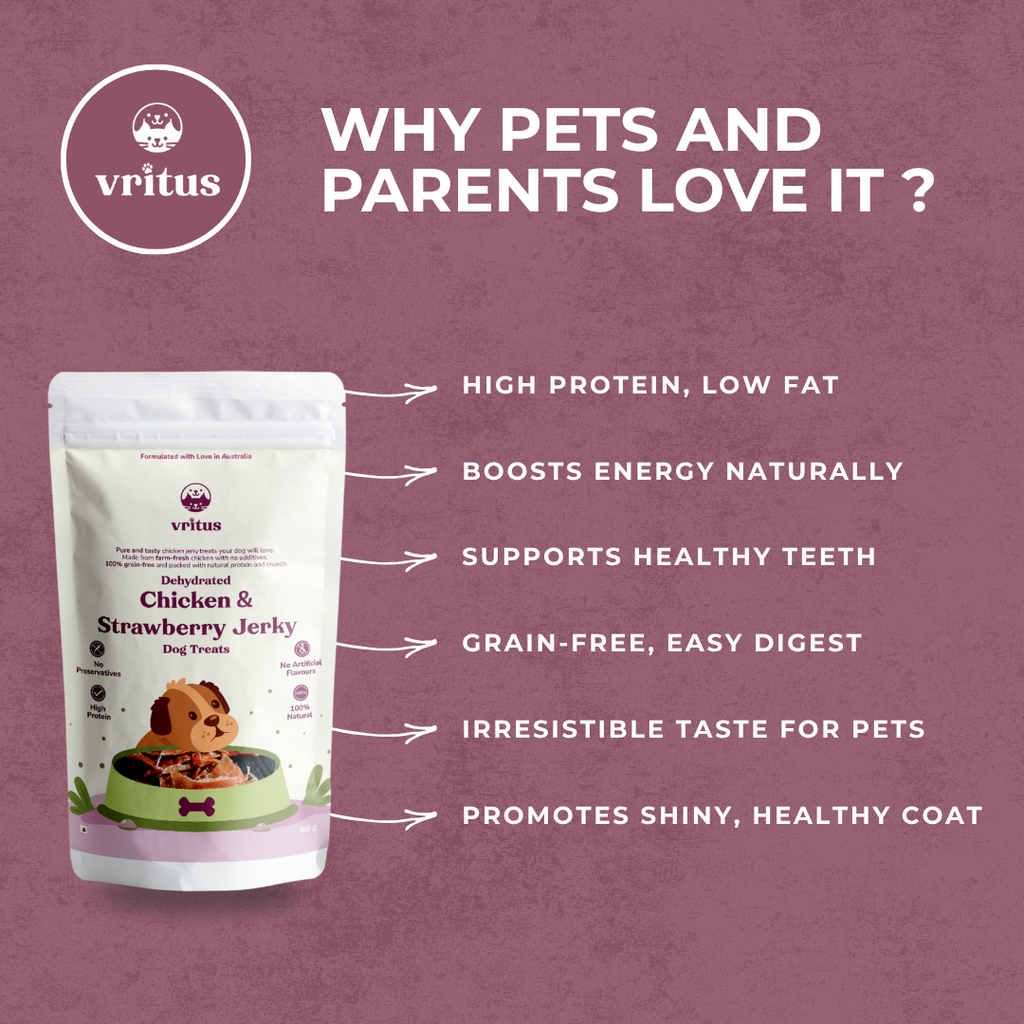 Chicken Jerky | Strawberry Flavour