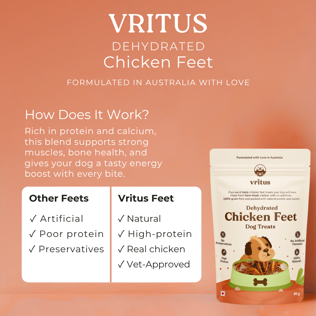 Dehydrated Chicken Feet  | 80g