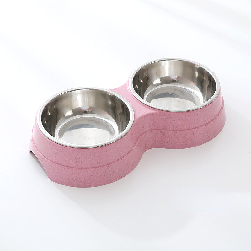 Double Stainless Steel Pet Bowl Set