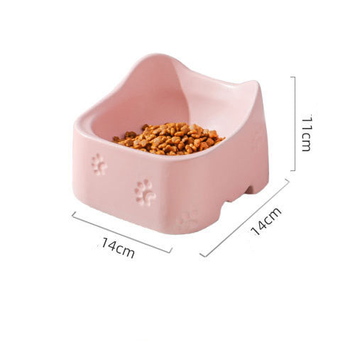 Ceramic Pet Bowl with Anti-Spill Design