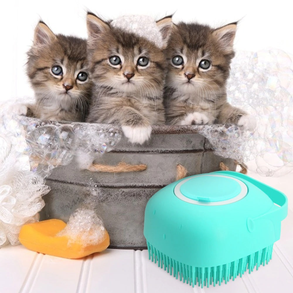2-in-1 Pet Shampoo Bath Brush