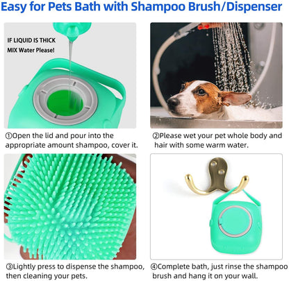 2-in-1 Pet Shampoo Bath Brush