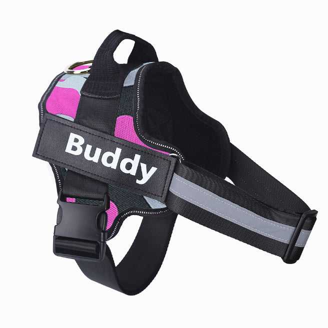 Personalized No-Pull Dog Harness with Custom Name Tag