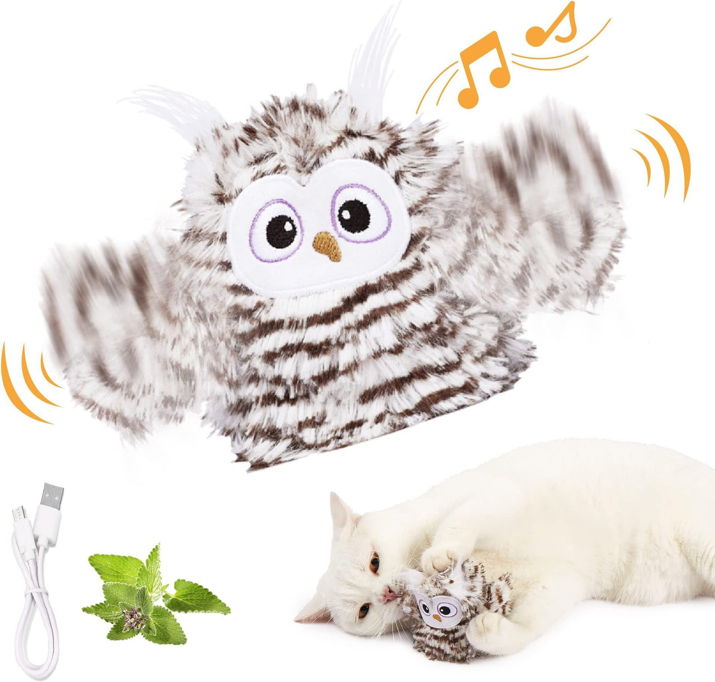 Interactive Chirping Plush Bird Toy