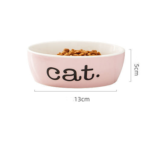 Ceramic Pet Bowl with Anti-Spill Design