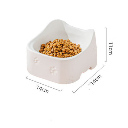 Ceramic Pet Bowl with Anti-Spill Design