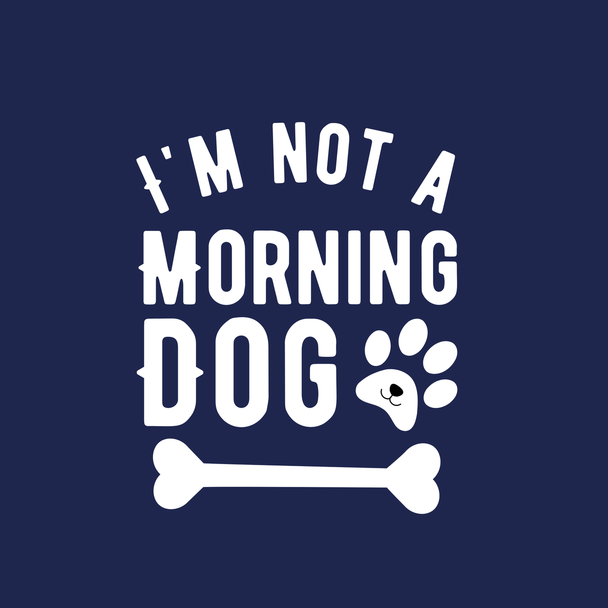 Vritus Not a Morning Dog  Tshirt- Blue