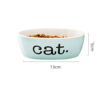 Ceramic Pet Bowl with Anti-Spill Design
