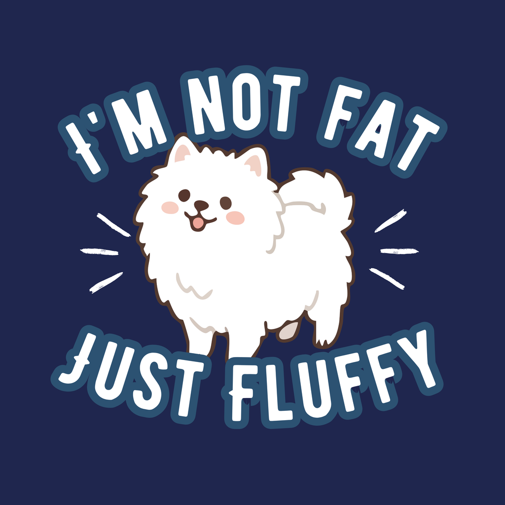 Vritus I'M Not Fat Just Fluffy   Tshirt- Blue