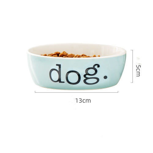 Ceramic Pet Bowl with Anti-Spill Design