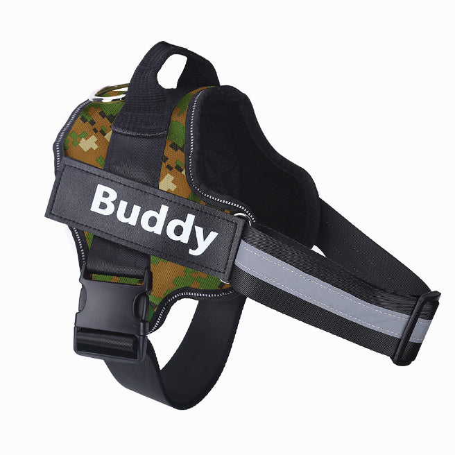 Personalized No-Pull Dog Harness with Custom Name Tag