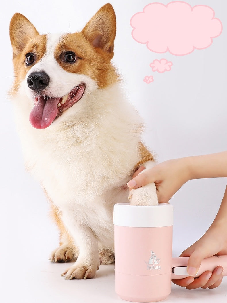 Soft Bristle Dog Paw Cleaner Cup