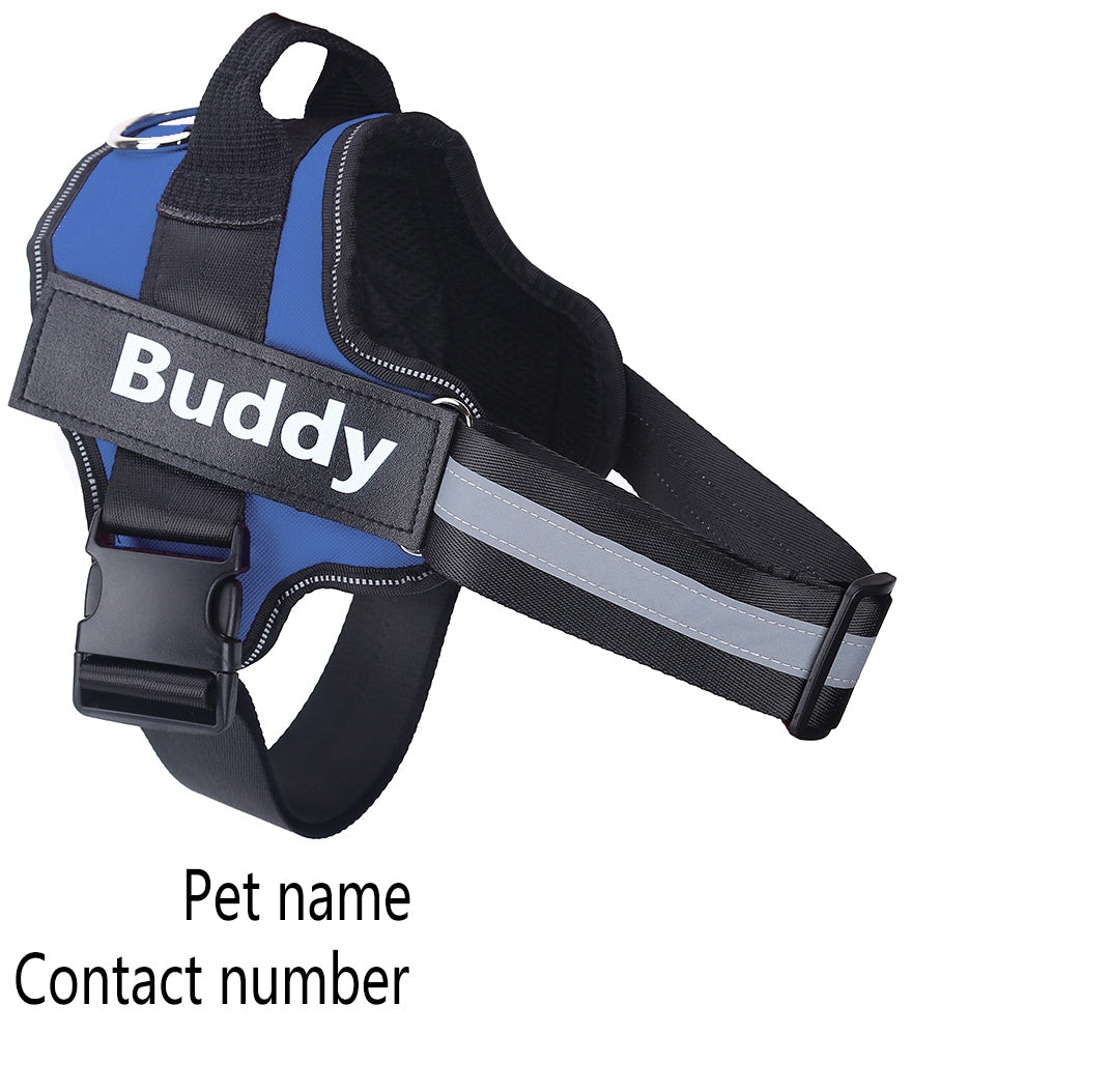 Personalized No-Pull Dog Harness with Custom Name Tag