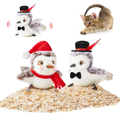 Interactive Chirping Plush Bird Toy