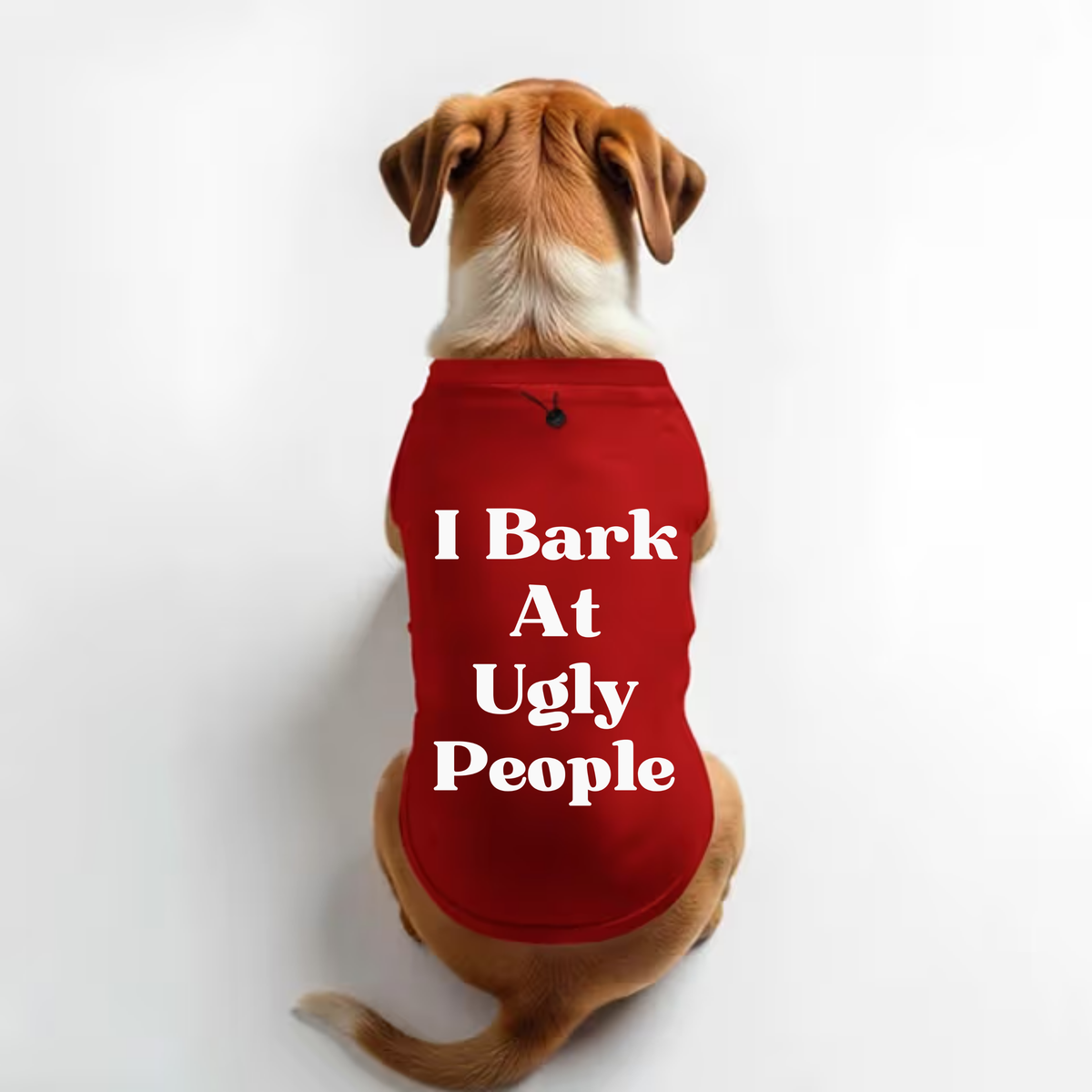 Vritus I Bark at Ugly People Tshirt- Red