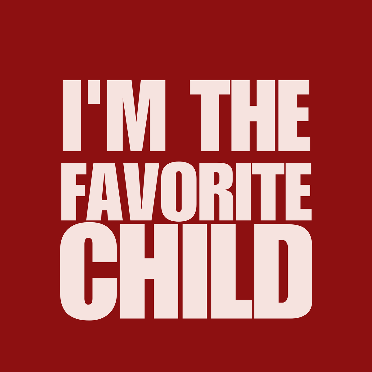Vritus I'm the Favourite Child Tshirt- Red