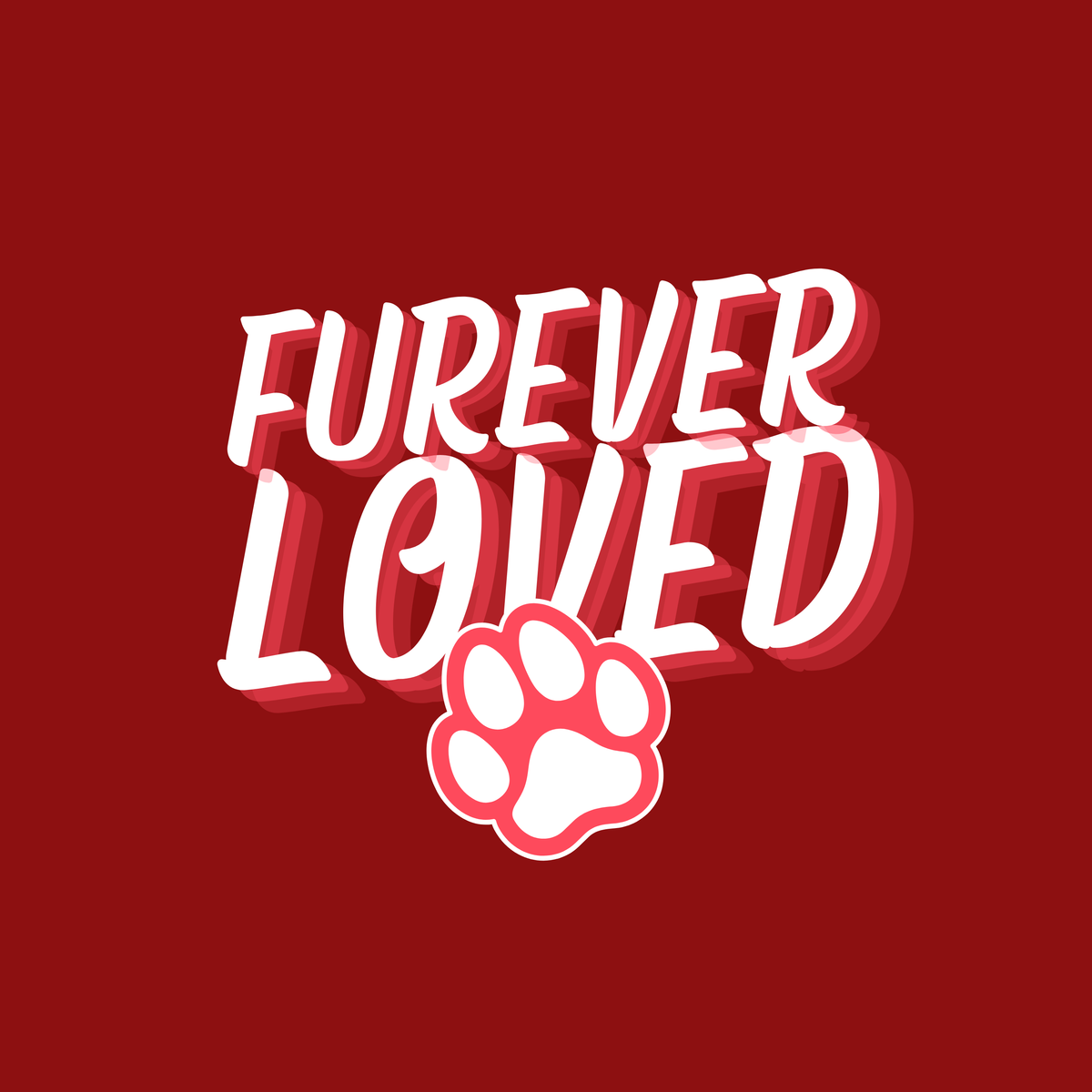 Vritus Furever loved Tshirt- Red
