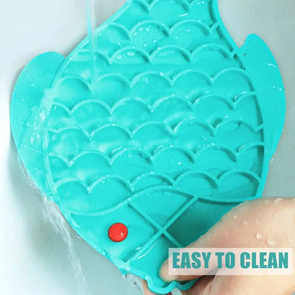 Fish-Shaped Slow Feeder Mat