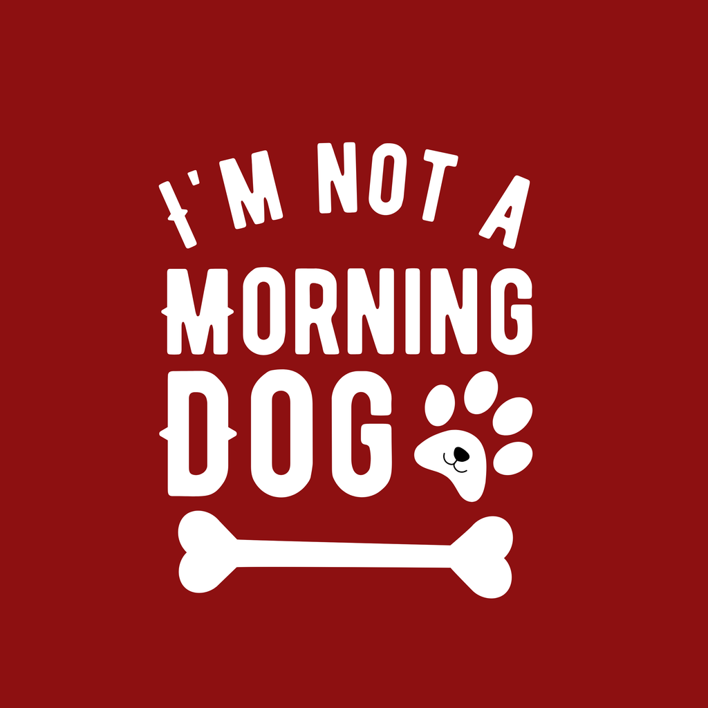 Vritus I'm not a morning dog  Tshirt- Red