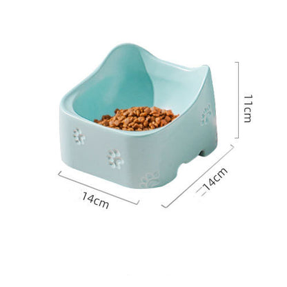 Ceramic Pet Bowl with Anti-Spill Design
