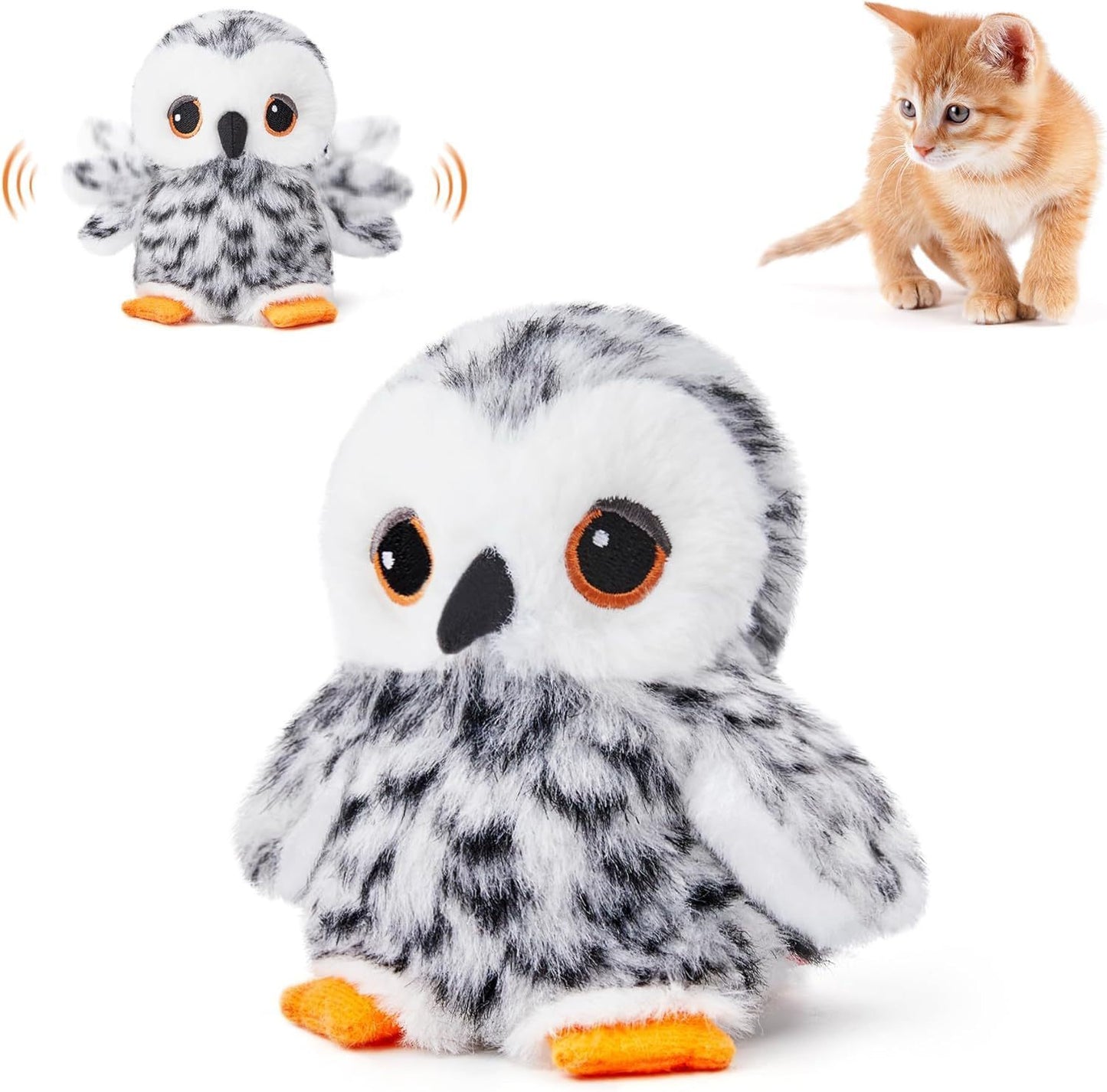 Interactive Chirping Plush Bird Toy