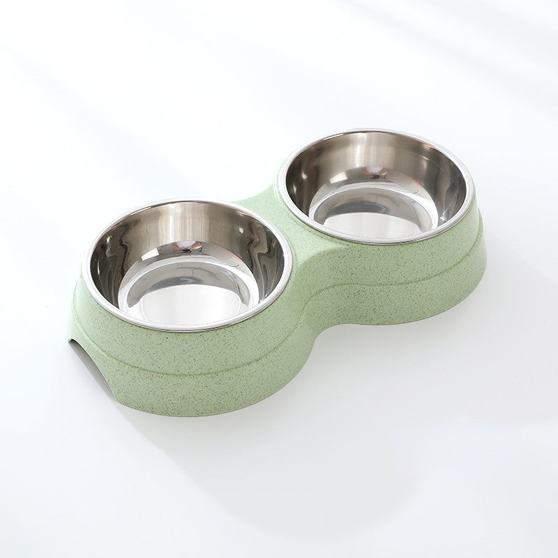 Double Stainless Steel Pet Bowl Set