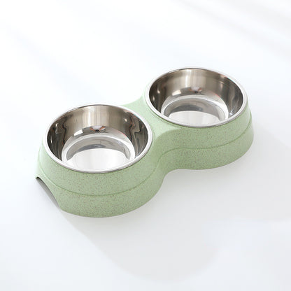 Double Stainless Steel Pet Bowl Set