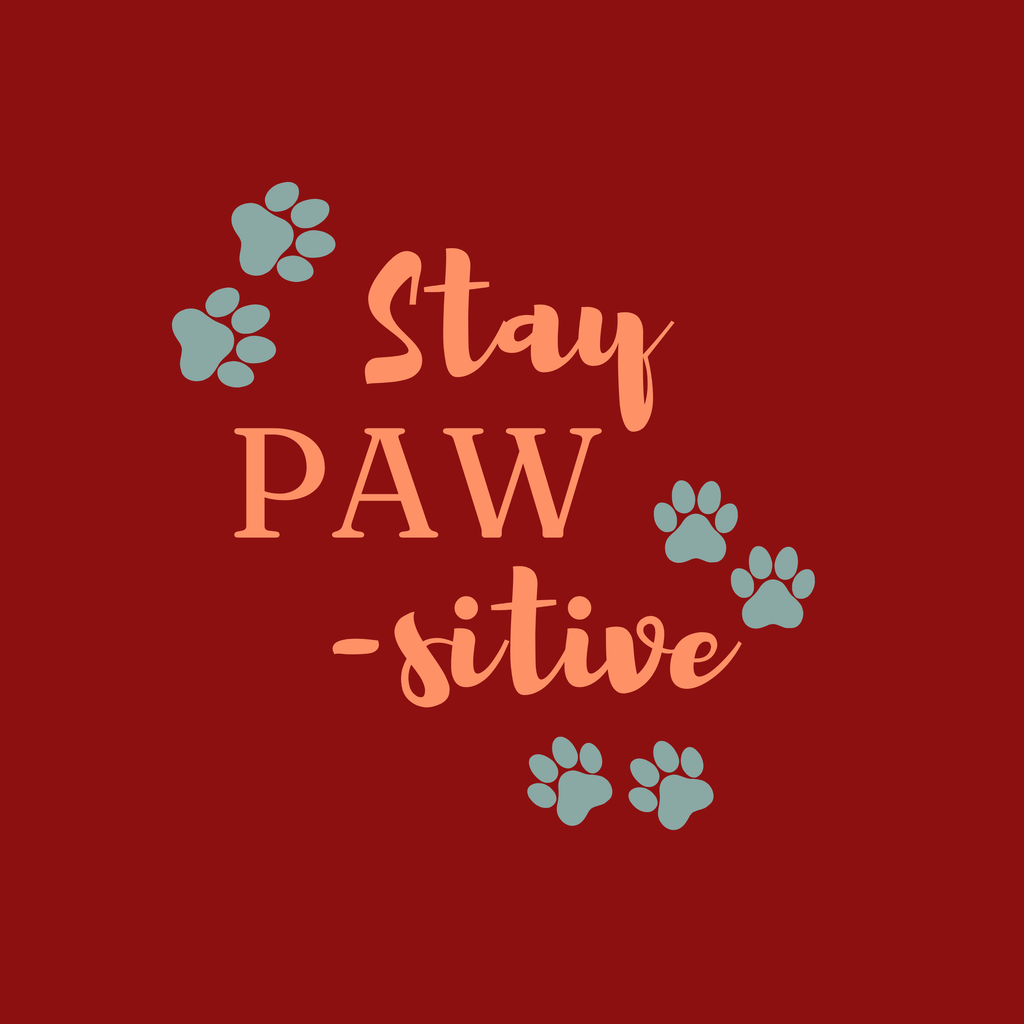 Vritus Stay PAW-sitive  tshirt - Red