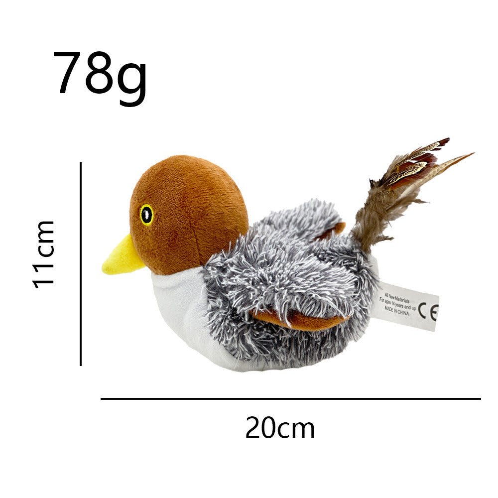 Interactive Chirping Plush Bird Toy