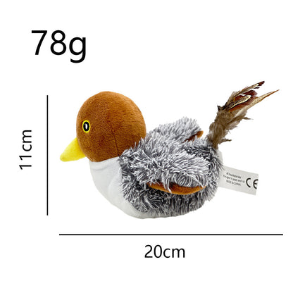 Interactive Chirping Plush Bird Toy