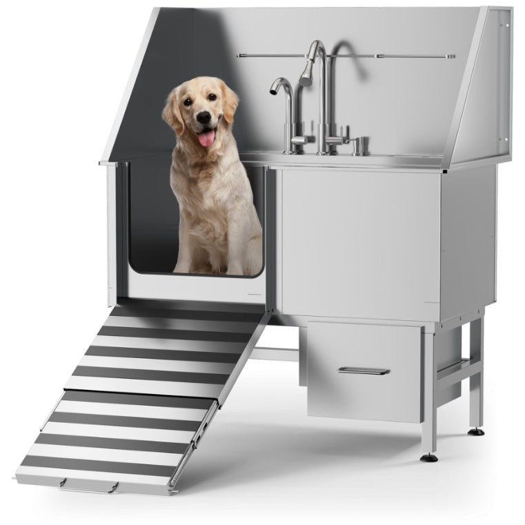 Heavy-Duty Stainless Steel Dog Bath Table