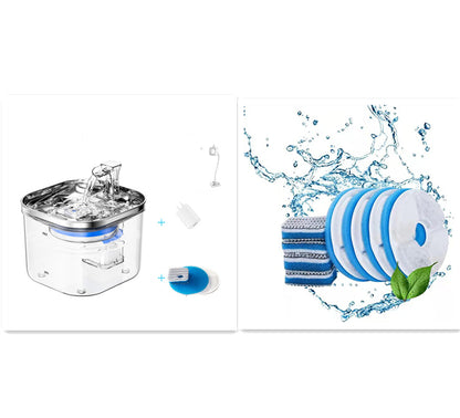 Transparent Pet Water Fountain
