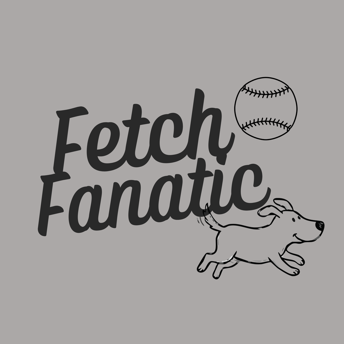 Vritus Pawsitive Fetch Fanatic Tshirt - Grey