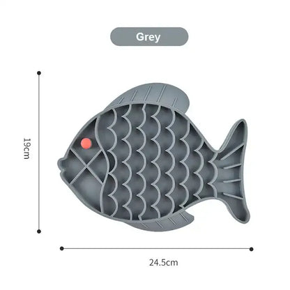 Fish-Shaped Slow Feeder Mat