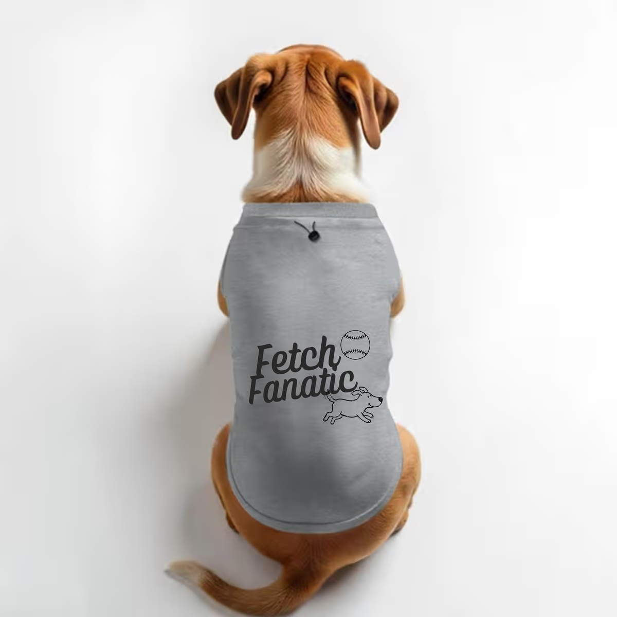 Vritus Pawsitive Fetch Fanatic Tshirt - Grey