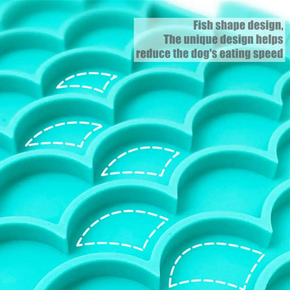 Fish-Shaped Slow Feeder Mat