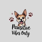 Vritus Pawsitive vibes only Tshirt - Grey