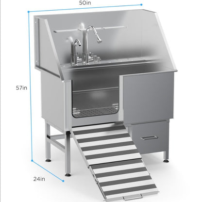 Heavy-Duty Stainless Steel Dog Bath Table