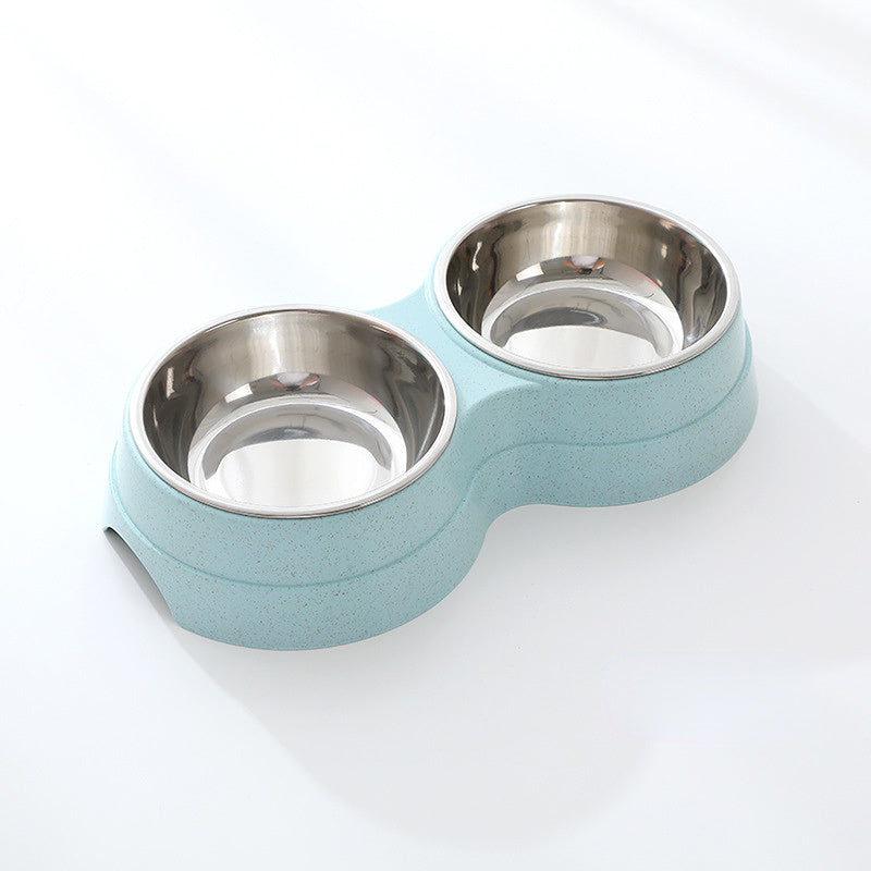 Double Stainless Steel Pet Bowl Set