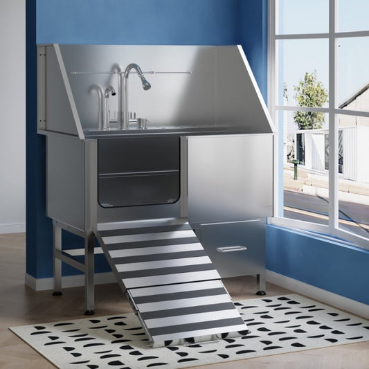Heavy-Duty Stainless Steel Dog Bath Table