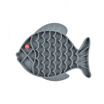 Fish-Shaped Slow Feeder Mat