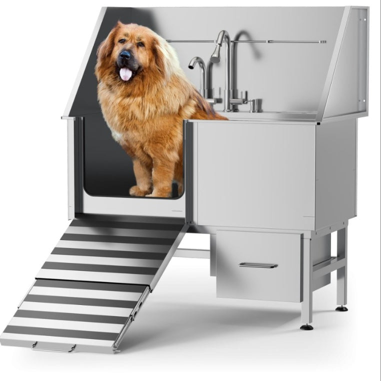 Heavy-Duty Stainless Steel Dog Bath Table